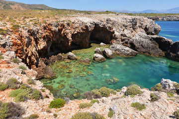 Landscape of Kefalonia island in Greece