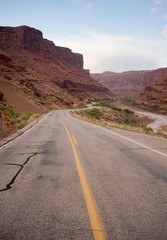 Colorado River Shore HWY 128 Arches National Park Utah