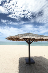 Beach hut by the sea