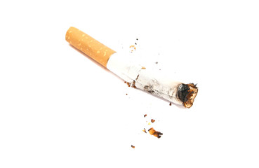 cigarette butt with yellow filter