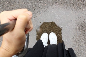 水たまりの影