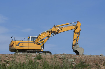 excavator at construction site