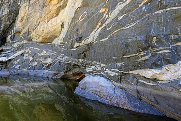 The gorgeous canyon walls of Tanque Verde falls, located just outside of Tuscon, Arizona, USA.