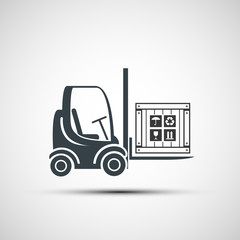 logo forklifts with compartment.