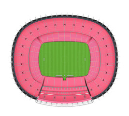 Fototapeta premium Stadium Building Isolated