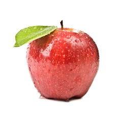 isolated juicy red apple
