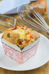 A traditional Christmas fruit cake