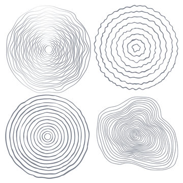 Vector tree rings background, topographic map background concept