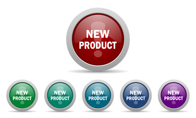 new product vector icons set