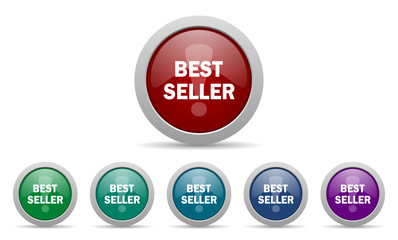 best seller vector icons set