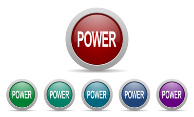 power vector icons set
