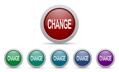 change vector icons set