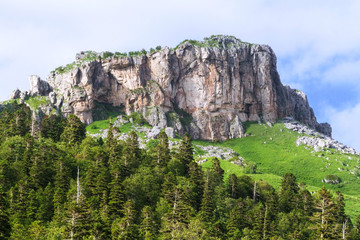Beautiful valley in the Caucasus mountains