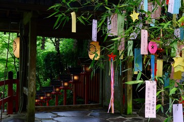 Fototapeta premium Dekoracja Tanabata Sanktuarium Kifune