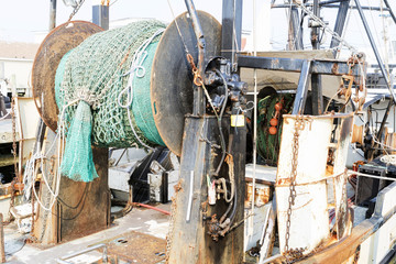 Commercial fishing boat equipment.