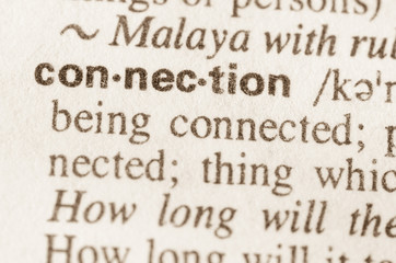 Dictionary definition of word connection