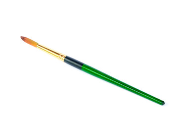 Paint brushes on white background