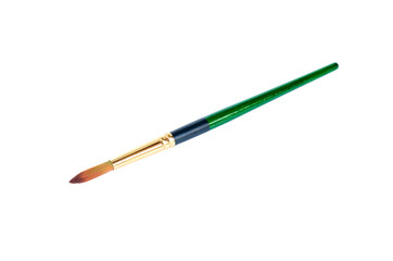 Paint brushes on white background