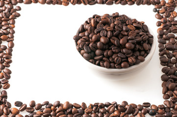 picture made with coffee beans