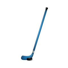 Ice hockey stick and puck 