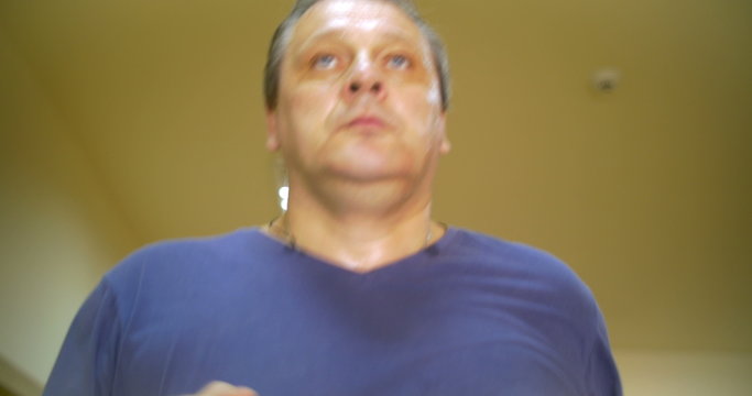 Jogging helps him to keep fit