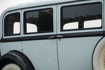 Detail of elegant old classic retro vintage car