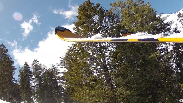 skis on lift