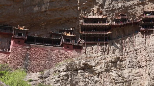 hanging temple monastery in datong china panning