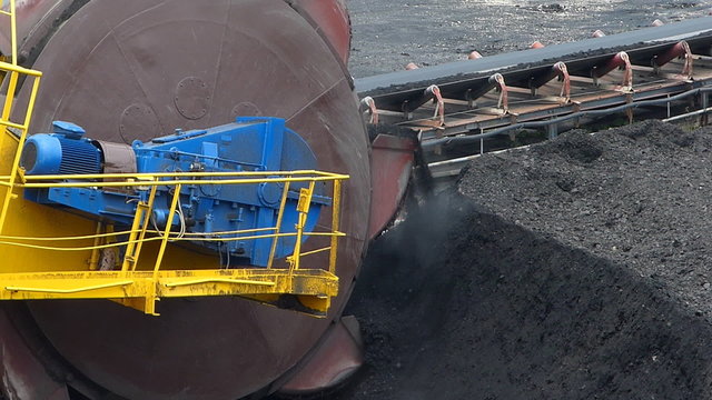 Wheel excavator for digging the coal and transport to power plant