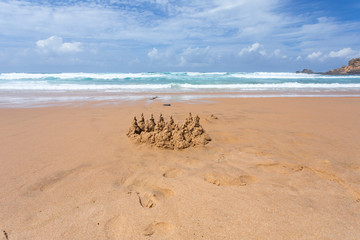 sand castle on the beach