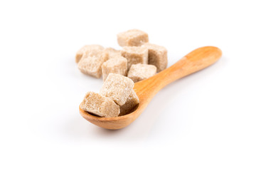brown sugar in a wooden spoon