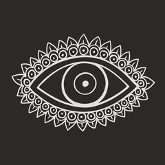 Doodle symbol evil eye