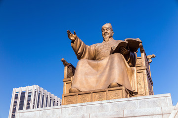 Obraz premium The statue of King Sejong