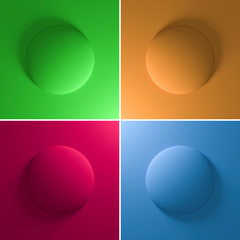 Empty 3d buttons icons