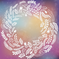 Frame on a blured vector background with a place for your text. 