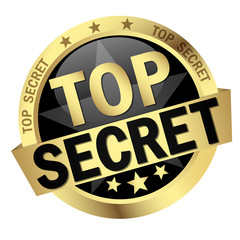 Button with Banner Top Secret
