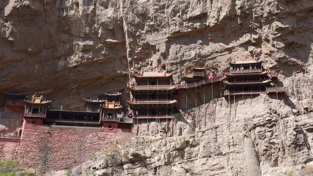hanging temple monastery in datong china