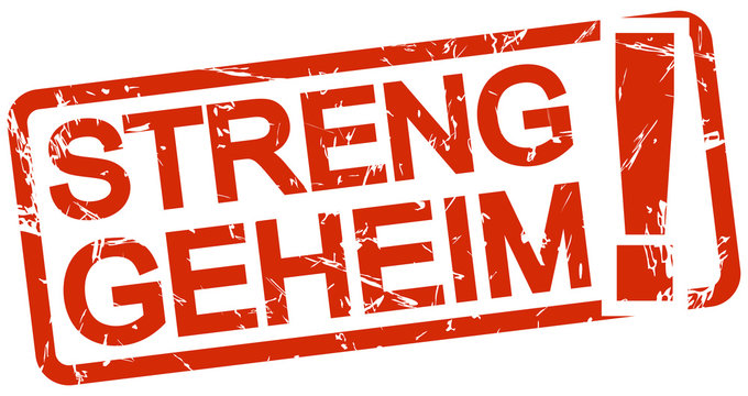 red stamp STRENG GEHEIM!