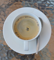 espresso coffee in cup