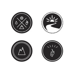 Vector set of ecology logotypes, icon and nature symbol