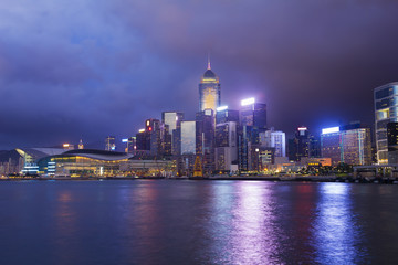 Hong Kong cityscape at twilight
