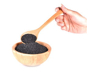 sesame seeds isolated on white background