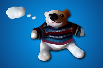 white bear greeting card : )