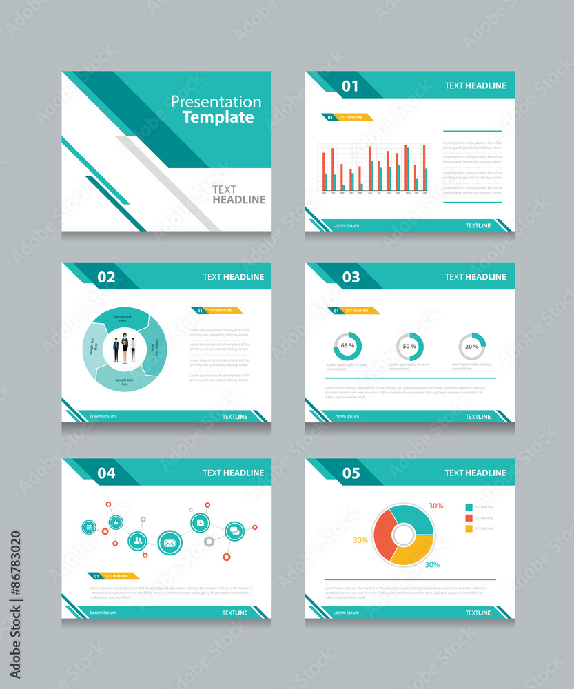 Poster business presentation template set.powerpoint template design backgrounds