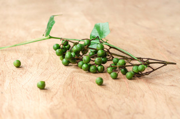 Zanthoxylum and Coccinia grandis is Thai herb that use in food
