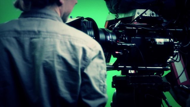 a camera man on a movie set
