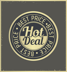 hot deal retro badge