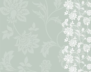 wedding card design, paisley floral pattern , India