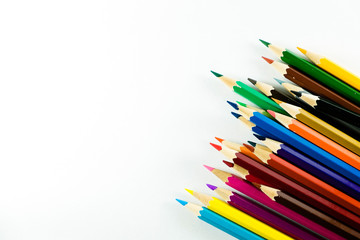 Color pencil on paper background