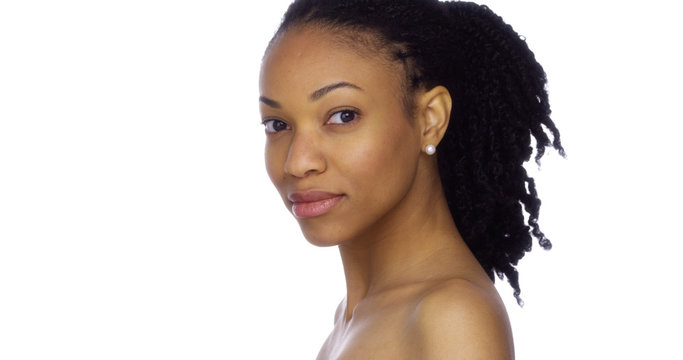 Gorgeous Black woman looking at camera
